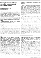 Meeting The Needs Of People With Aids Local Initiatives And Federal Support