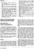 Nutrition and health services needs among the homeless