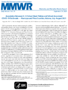 Association Between K12 School Mask Policies and Schoolassociated COVID19 Outbreaks  Maricopa and Pima Counties Arizona JulyAugust 2021