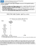 H1N1 Flu Daily Update April 29 2009