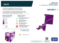 OH Congressional District 01 Stroke and Stroke Centers Map 118th Congress