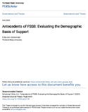 Antecedents of FSSB Evaluating the Demographic Basis of Support