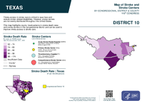 TX Congressional District 10 Stroke and Stroke Centers Map 119th Congress
