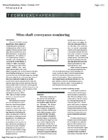 Mine Shaft Conveyance Monitoring