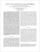 An Alarm to Warn of Overhead Power Line Contact by Mobile Equipment manuscript