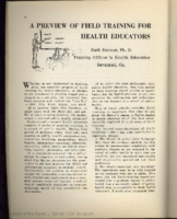 A preview of field training for health educators