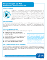 Requesting an EpiAid  epidemiologic assistance from CDC