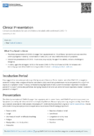 Clinical Considerations for Care of Children and Adults with Confirmed COVID19 Clinical Presentation
