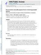 Environmental and policy approaches to increasing physical activity