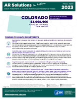 CDCs Investments to Combat Antibiotic Resistance Threats Colorado Fiscal Year 2023