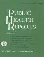 Public Health Reports  v 67 no 2  cover