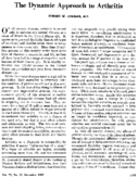 The dynamic approach to arthritis