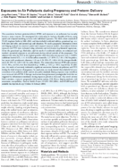 Exposures to Air Pollutants during Pregnancy and Preterm Delivery