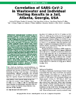 Correlation of SARSCoV2 in Wastewater and Individual Testing Results in a Jail Atlanta Georgia USA
