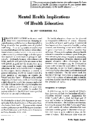 Mental health implications of health education