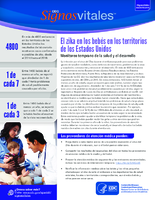 El zika en los bebes en los territorios de los Estados Unidos monitoreo temprano de la salud y el desarrollo CDC Signos Vitals 7 de agosto del 2018