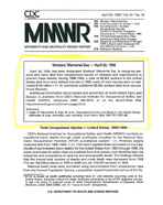 Workers Memorial Day  April 28 1998