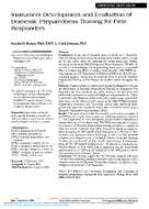 Instrument Development and Evaluation of Domestic Preparedness Training for First Responders