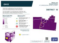OH Congressional District 10 Stroke and Stroke Centers Map 118th Congress
