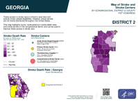 GA Congressional District 02 Stroke and Stroke Centers Map 119th Congress
