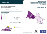 VA Congressional District 10 Stroke and Federally Qualified Health Centers Map 119th Congress
