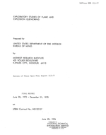 Exploratory Studies of Flame and Explosion Quenching OFR 11277