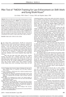 Pilot test of NIOSH training for law enforcement on shift work and long work hours