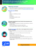 Funcionrios de processamento de carne e aves O que voc pode fazer no trabalho e em casa para se proteger da COVID19