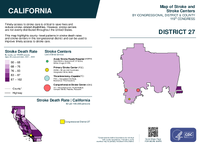 CA Congressional District 27 Stroke and Stroke Centers Map 119th Congress