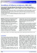 Surveillance of Influenza in Indonesia 20032007