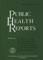 Public Health Reports  v 76 no 10 October 1961  cover