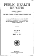 Public Health Reports  v 32 no 18  cover