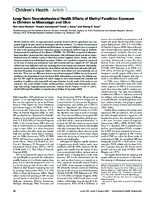 Longterm neurobehavioral health effects of methyl parathion exposure in children in Mississippi and Ohio