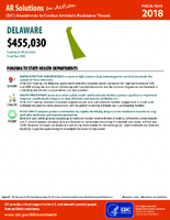 CDCs Investments to Combat Antibiotic Resistance Threats Delaware Fiscal Year 2018