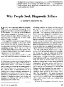 Why people seek diagnostic Xrays