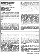 Hypertension knowledge attitudes and behavior 1985 NHIS findings