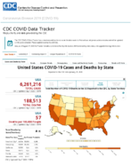 United States COVID19 cases and deaths by state reported to the CDC since January 21 2020 Total number of COVID19 deaths in the US reported to the CDC by stateterritory Sep 7 2020