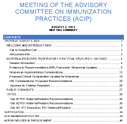 Meeting of the Advisory Committee on Immunization Practices ACIP AUGUST 3 2023 MEETING SUMMARY