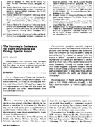 The secretarys Conference for Youth on Drinking and Driving special report