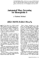 Automated Mass Screening For Hemoglobin S A Rational Method