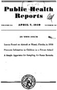 Public Health Reports  v 54 no 14  cover