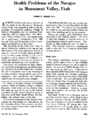Health problems of the Navajos in Monument Valley Utah