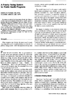 A priority rating system for public health programs