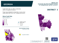 GA Congressional District 03 Stroke and Federally Qualified Health Centers Map 118th Congress
