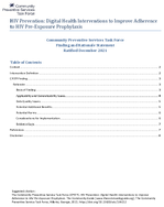 HIV Prevention Digital Health Interventions to Improve Adherence to HIV PreExposure Prophylaxis