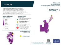 IL Congressional District 01 Stroke and Stroke Centers Map 118th Congress