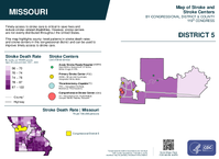 MO Congressional District 05 Stroke and Stroke Centers Map 119th Congress