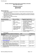 National Conversation on Public Health and Chemical Exposures Monitoring Work Group Meeting No 5 Summary Teleconference March 24 2010 Final Document