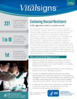 Containing Unusual Resistance Early Aggressive Action Can Prevent Spread CDC Vital Signs April 3 2018
