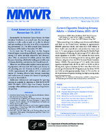MMWR Morbidity and Mortality Weekly Report Vol 64 No 44 November 13 2015